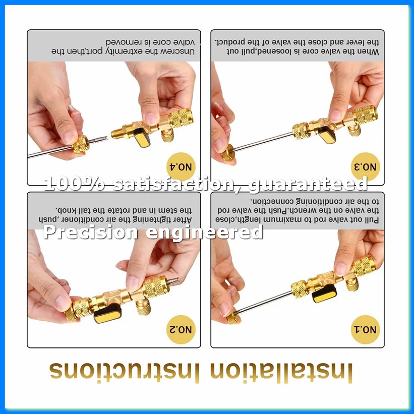 Valve Core Remover Installer Tool Kit with Dual Size 1/4 & 5/16 Port for with R22 R12 R407 R410 R404 R32 R600-A62I
Valve Core Remover Installer Tool Kit with Dual Size 1/4 & 5/16 Port for with R22 R12 R407 R410 R404 R32 R600-A62I