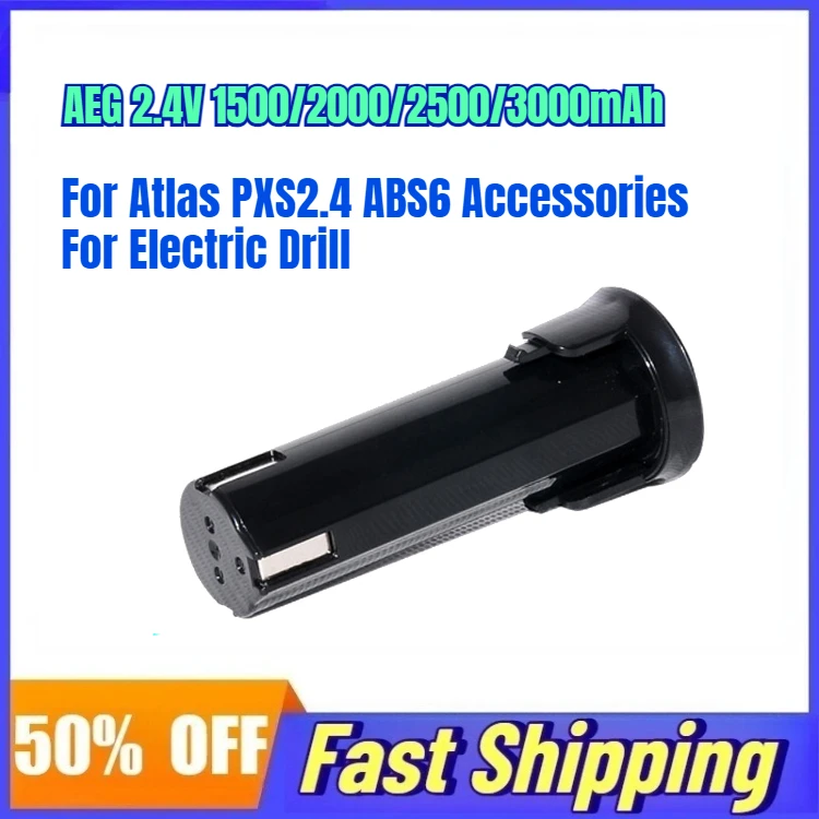 AEG 2.4V 3000mAh Rechargeable Battery for Atlas PXS2.4 ABS6 Accessories for Electric Drill Lithium Battery
AEG 2.4V 3000mAh Rechargeable Battery for Atlas PXS2.4 ABS6 Accessories for Electric Drill Lithium Battery