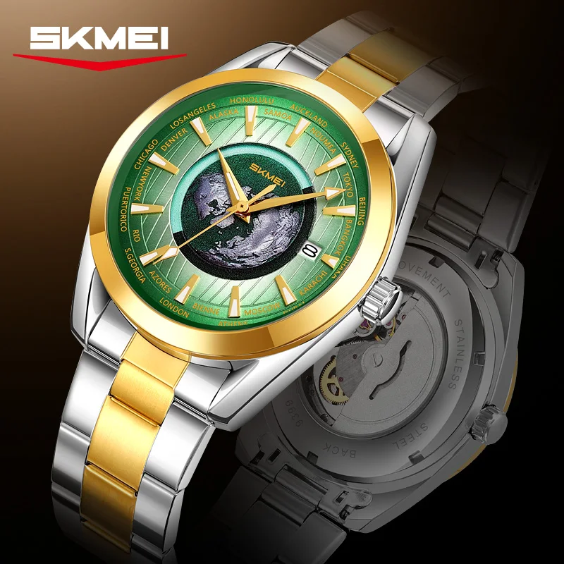 SKMEI 9399 Business Automatic Mechanical Watch For Men Stainless Steel Earth Waterproof Sports Reloj Hombre 2026
SKMEI 9399 Business Automatic Mechanical Watch For Men Stainless Steel Earth Waterproof Sports Reloj Hombre 2026