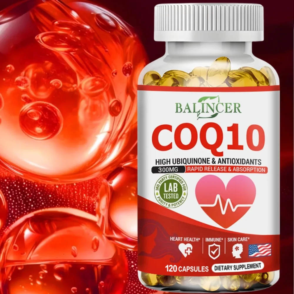 CoQ10 Capsules - Supports Energy Production, Heart, Cardiovascular Health, Promotes Blood Circulation, Antioxidant Supplem
CoQ10 Capsules - Supports Energy Production, Heart, Cardiovascular Health, Promotes Blood Circulation, Antioxidant Supplem
