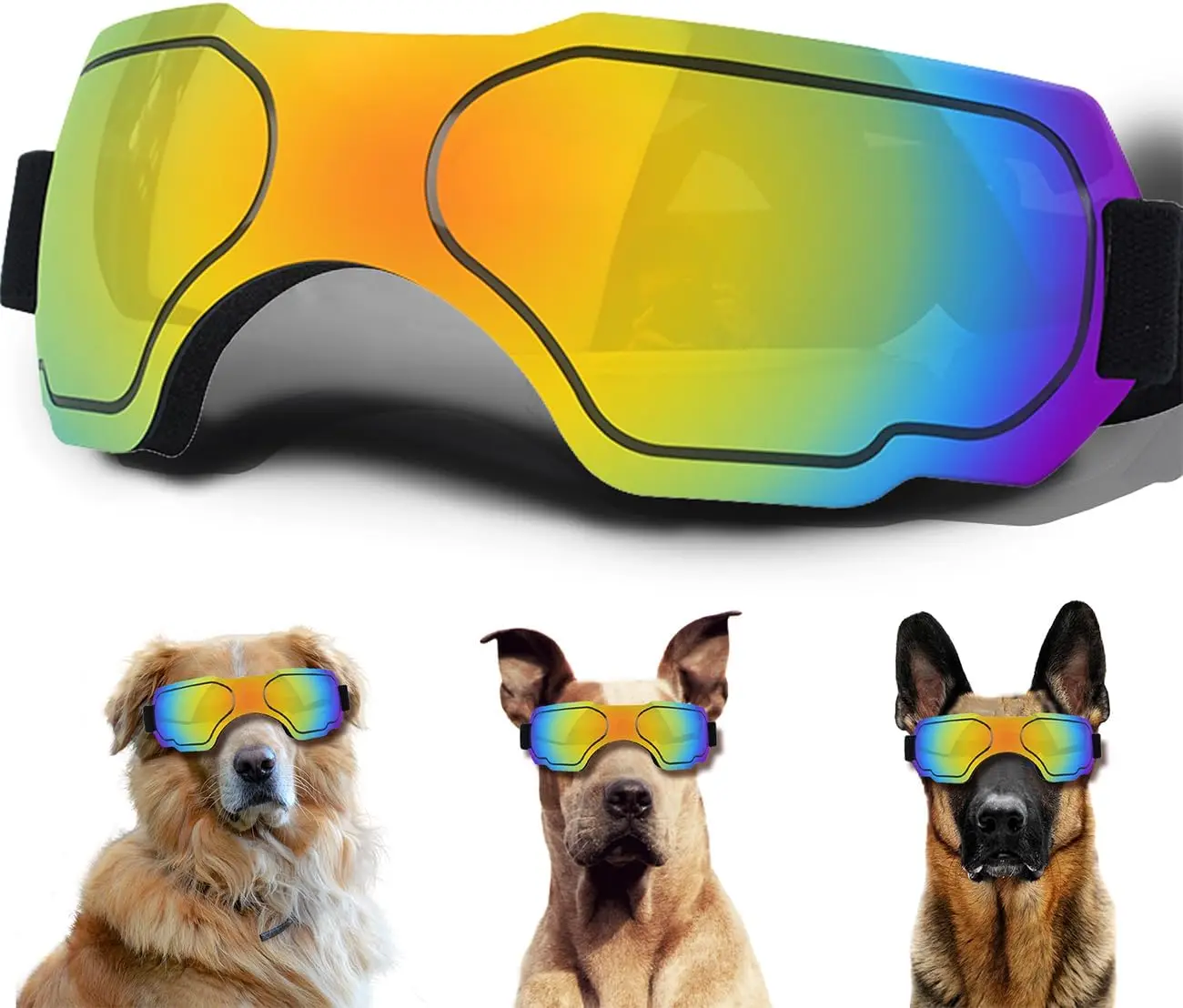 Large Dog Sunglasses Dog Goggles with Adjustable Strap UV Protection Winproof Snowproof dog supplies
Large Dog Sunglasses Dog Goggles with Adjustable Strap UV Protection Winproof Snowproof dog supplies