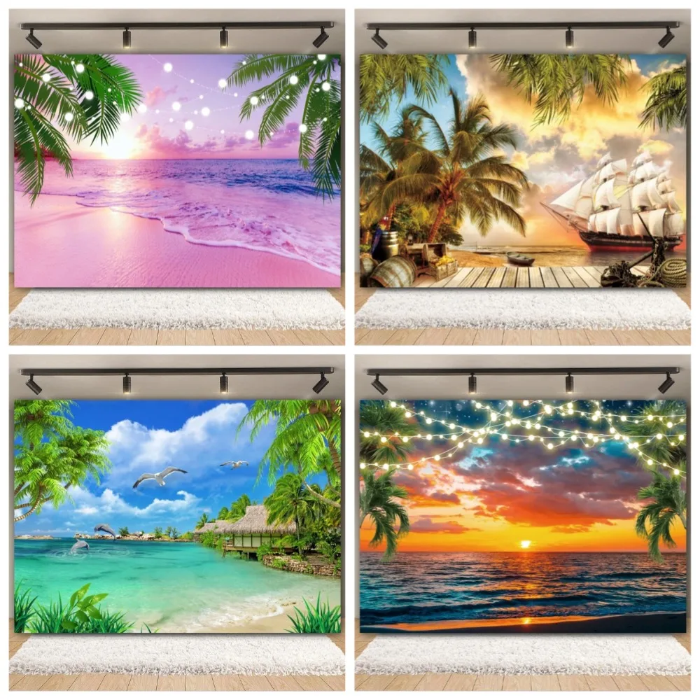 Tropical Beach Ocean Photography Backdrop Summer Seaside Palm Tree Nature Scenery Baby Birthday Holiday Party Photo Background
Tropical Beach Ocean Photography Backdrop Summer Seaside Palm Tree Nature Scenery Baby Birthday Holiday Party Photo Background