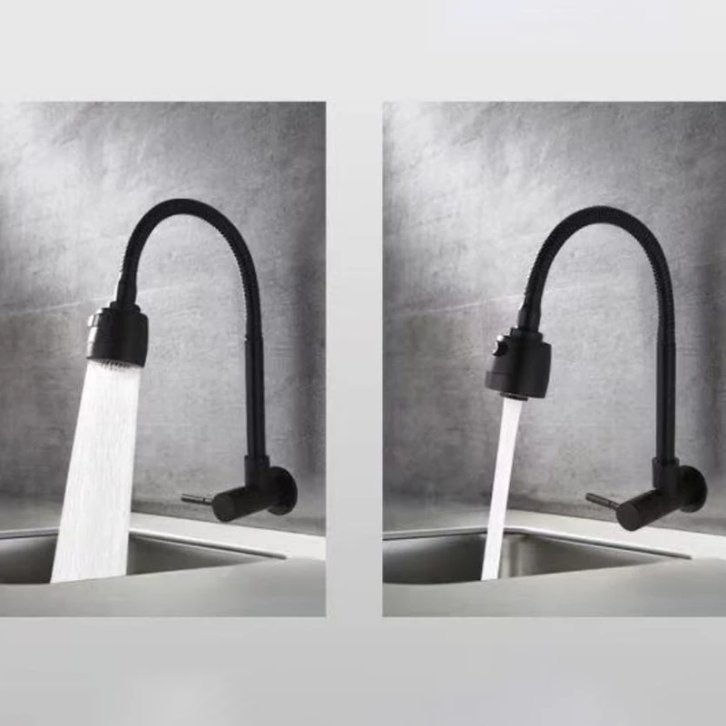 Смеситель для кухни, раковина из нержавеющей стали, гибкий шланг, холодная вода, два режима, настенный смеситель для раковины, резьба G1/2 дюйма 
Смеситель для кухни, раковина из нержавеющей стали, гибкий шланг, холодная вода, два режима, настенный смеситель для раковины, резьба G1/2 дюйма