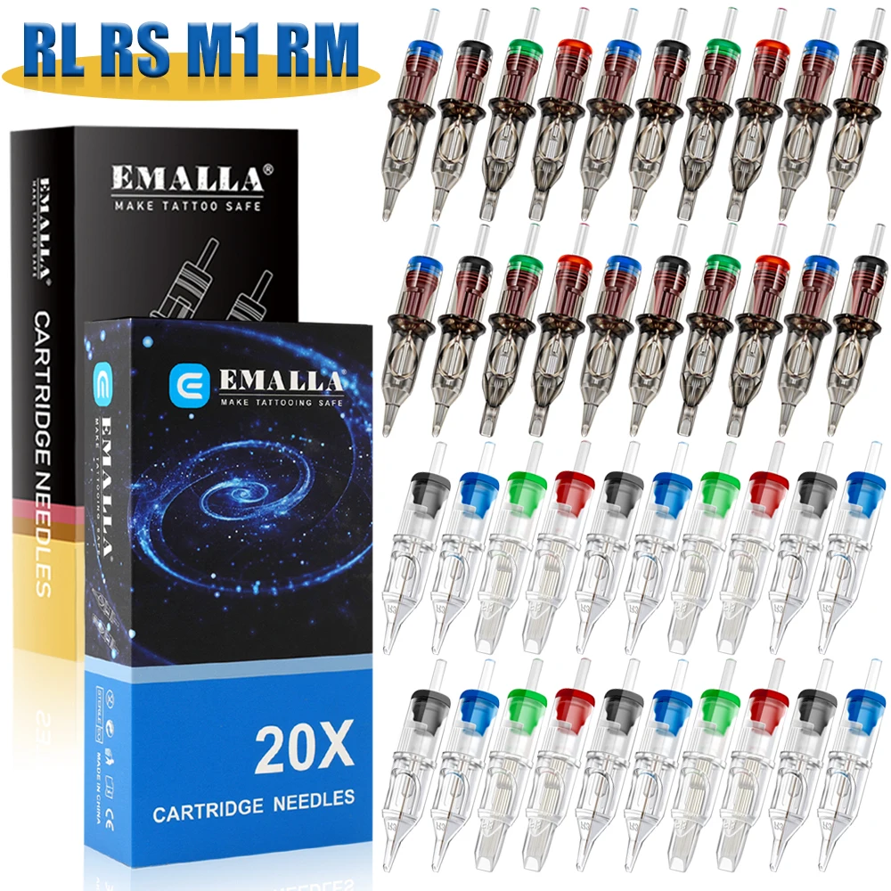 20pcs EMALLA Disposable Cartridge Tattoo Needles RL RS M1 RM Sterilized Safety Cartridge Needle for Permanent Makeup Body Arts
20pcs EMALLA Disposable Cartridge Tattoo Needles RL RS M1 RM Sterilized Safety Cartridge Needle for Permanent Makeup Body Arts