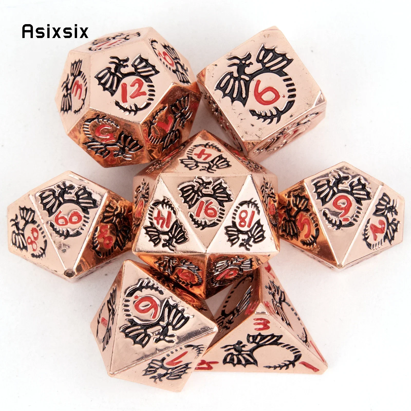 7 Pcs Copper Dragon Metal Dice Perfect For Card Games Board Games For Critical Role, Rpgs, D&D
7 Pcs Copper Dragon Metal Dice Perfect For Card Games Board Games For Critical Role, Rpgs, D&D