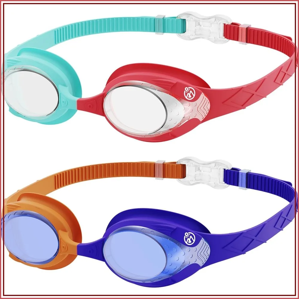Kids Swim Goggles 2 Pack - Quick Adjustable Strap, Clear & Tinted Lenses for Indoor/Outdoor Use
Kids Swim Goggles 2 Pack - Quick Adjustable Strap, Clear & Tinted Lenses for Indoor/Outdoor Use
