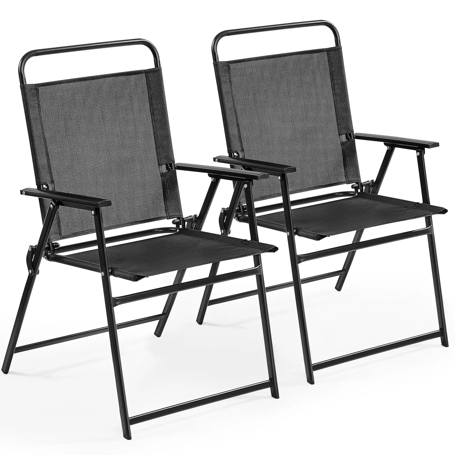 Folding Metal Outdoor Chairs Set of 2 with Armrests Portable Dining Camping Lawn Garden Porch Black Custom
Folding Metal Outdoor Chairs Set of 2 with Armrests Portable Dining Camping Lawn Garden Porch Black Custom
