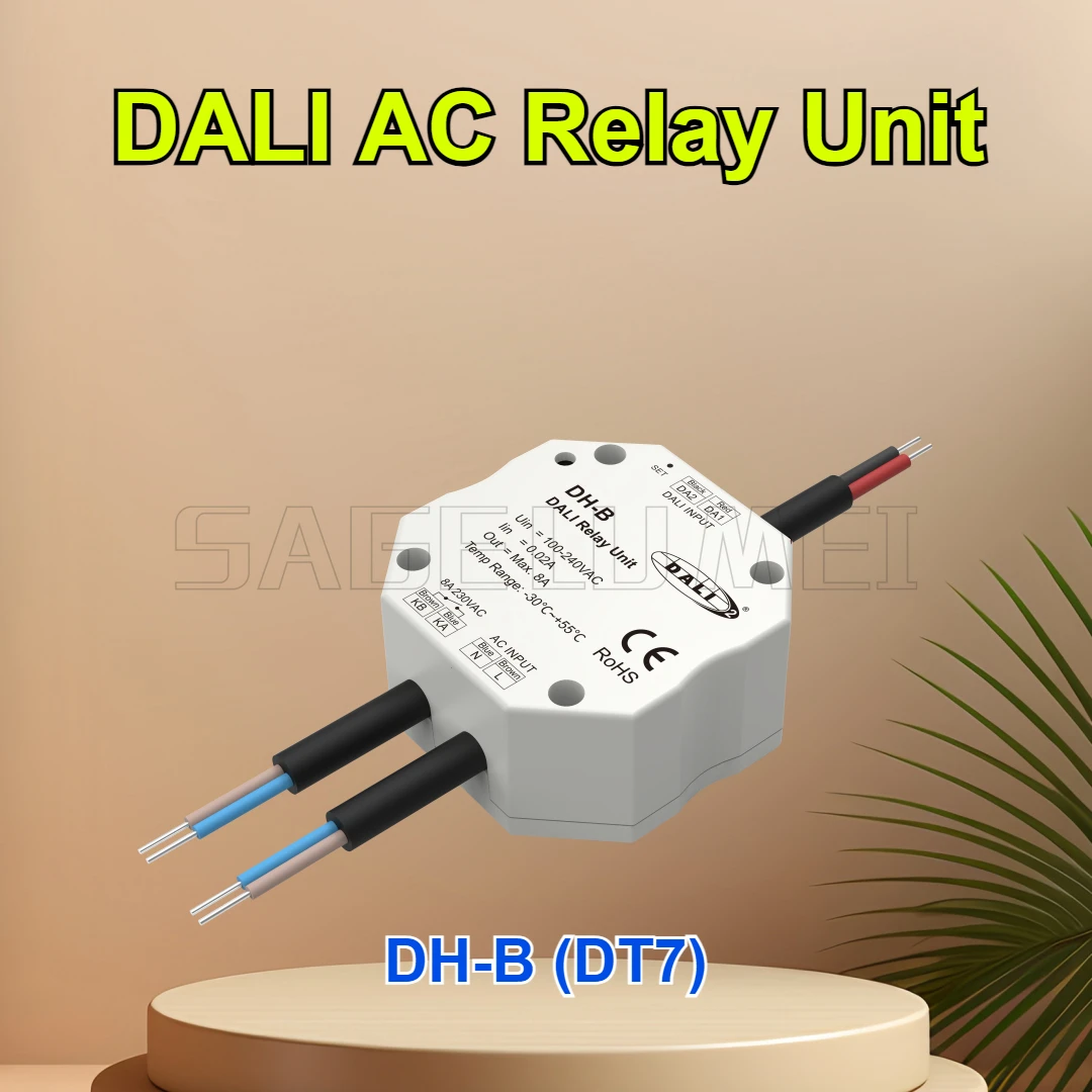 AC100-240V 1CH*8A Релейный блок переменного тока DALI DH-B (DT7) Skydance Одноканальный переключатель DALI/PUSH Макс. 8A, совместимый с продуктами DALI
AC100-240V 1CH*8A Релейный блок переменного тока DALI DH-B (DT7) Skydance Одноканальный переключатель DALI/PUSH Макс. 8A, совместимый с продуктами DALI