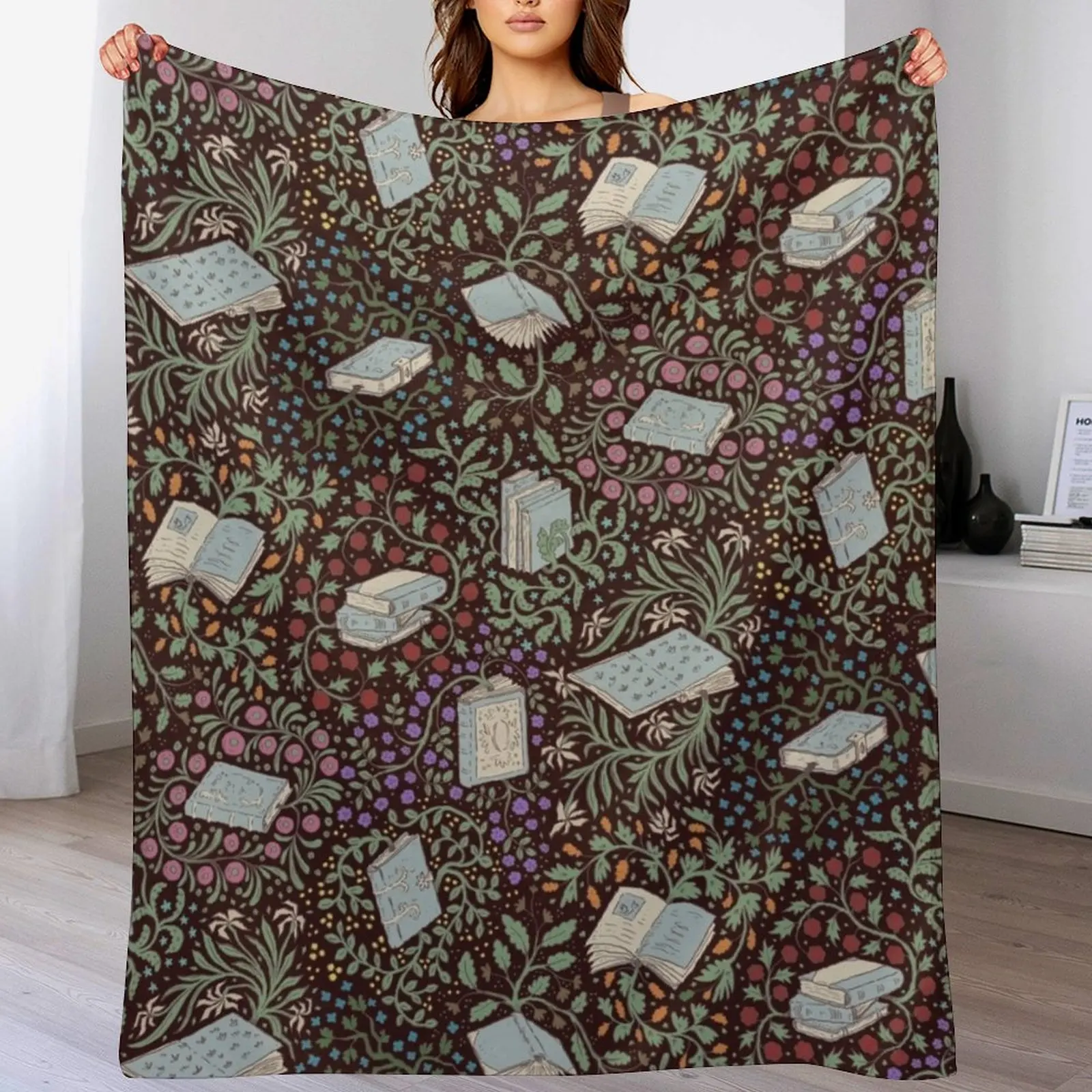 Books in flower Throw Blanket Elegant Warm Throw Blanket for Hotel Home
Books in flower Throw Blanket Elegant Warm Throw Blanket for Hotel Home