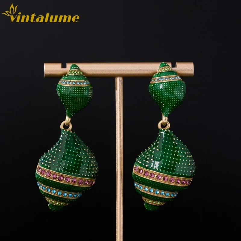 Комплект украшений Vintalume: колье и серьги в форме ракушки с цветной эмалью и фианитами, модный винтажный массивный набор для женщин, подарок для вечеринки
Комплект украшений Vintalume: колье и серьги в форме ракушки с цветной эмалью и фианитами, модный винтажный массивный набор для женщин, подарок для вечеринки