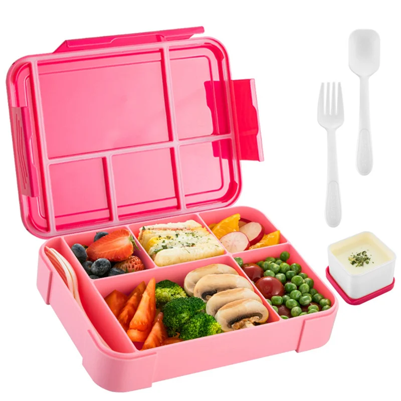 Bento Lunch Box Kids, Bento Box Lunch Box Adults With 5 Compartments And 1 Salad Dressing Containers, Snack Box Rose Red Durable
Bento Lunch Box Kids, Bento Box Lunch Box Adults With 5 Compartments And 1 Salad Dressing Containers, Snack Box Rose Red Durable