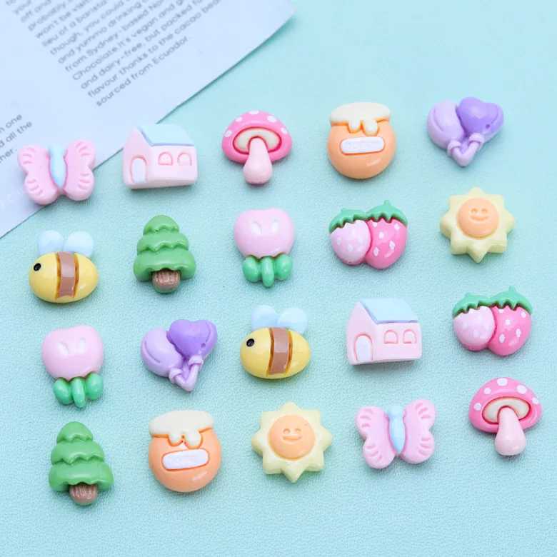100pcs Kawaii Resin Flatback Miniature Flower Forest Series DIY for Phone Case Hairpin Jewelry Earrings Dollhouse Accessories
100pcs Kawaii Resin Flatback Miniature Flower Forest Series DIY for Phone Case Hairpin Jewelry Earrings Dollhouse Accessories