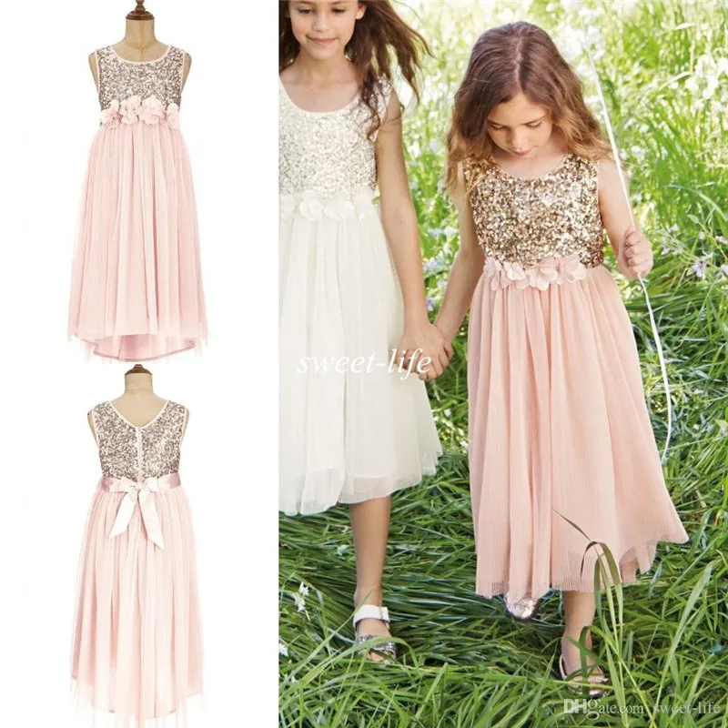 Girls Chiffon Sequins Flower Girl Dress Princess Pageant Sleeveless A-Line High-low Hem Wedding Party Dresses
Girls Chiffon Sequins Flower Girl Dress Princess Pageant Sleeveless A-Line High-low Hem Wedding Party Dresses