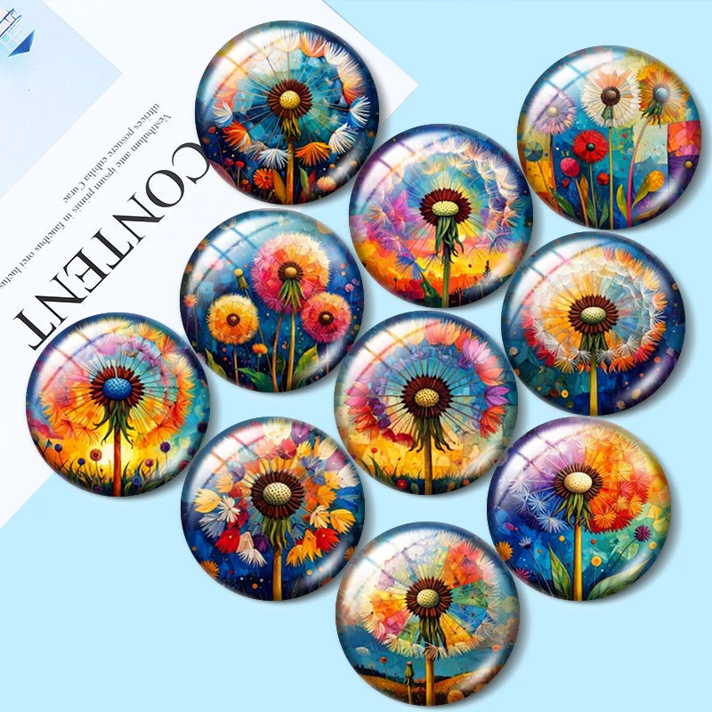 Colorful Bright Dandelions 12/18/20/25mm glass cabochon bracelet pendant rings for jewelry demo earrings back Making findings
Colorful Bright Dandelions 12/18/20/25mm glass cabochon bracelet pendant rings for jewelry demo earrings back Making findings