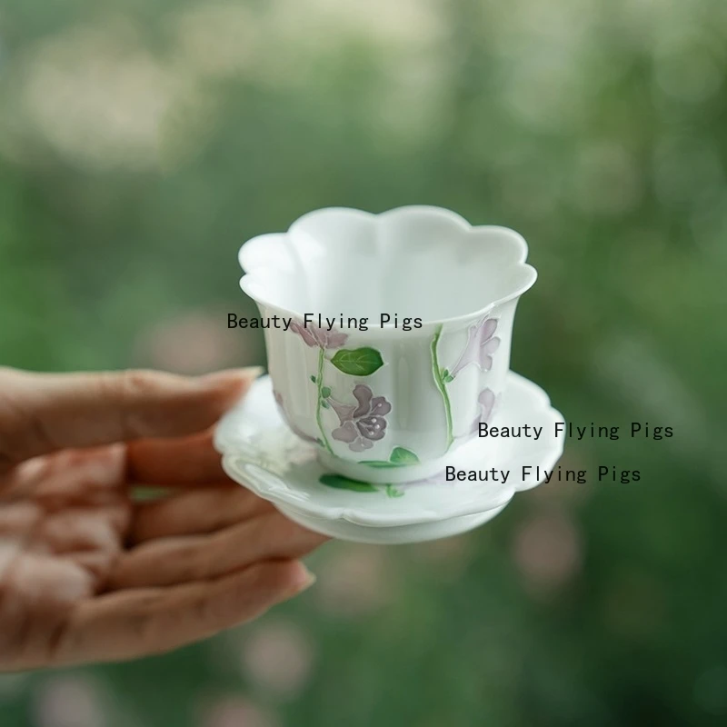 Hand Drawn White Porcelain Bell Orchid Teapot, Household Ceramic Pot, Tea Cup and Plate Combination, Tea Set Accessories
Hand Drawn White Porcelain Bell Orchid Teapot, Household Ceramic Pot, Tea Cup and Plate Combination, Tea Set Accessories