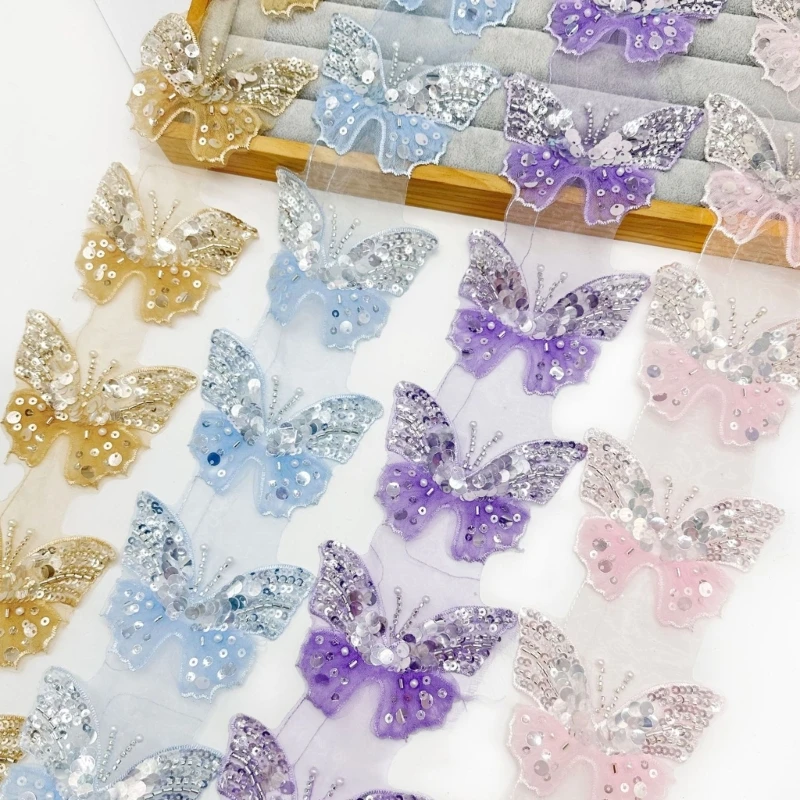PXPB Eye-Catching Butterfly Sequined Applique Tulle Trim for Evening Skirt Clothes
PXPB Eye-Catching Butterfly Sequined Applique Tulle Trim for Evening Skirt Clothes