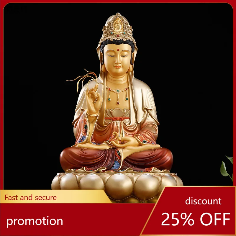 Cz pure copper painted guanyin buddha statue for home worship great compassion and great wisdom guanyin saha three saints bronze
Cz pure copper painted guanyin buddha statue for home worship great compassion and great wisdom guanyin saha three saints bronze