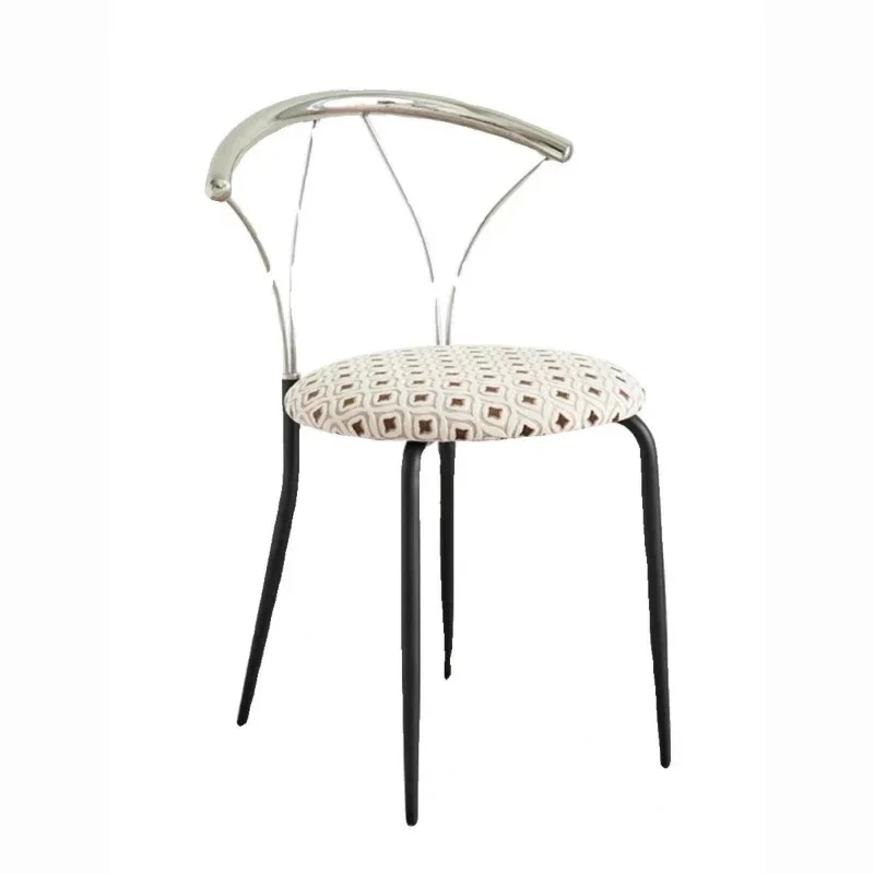 Nordic light luxury stainless steel dining chair, home designer backrest leisure ch air,
Nordic light luxury stainless steel dining chair, home designer backrest leisure ch air,