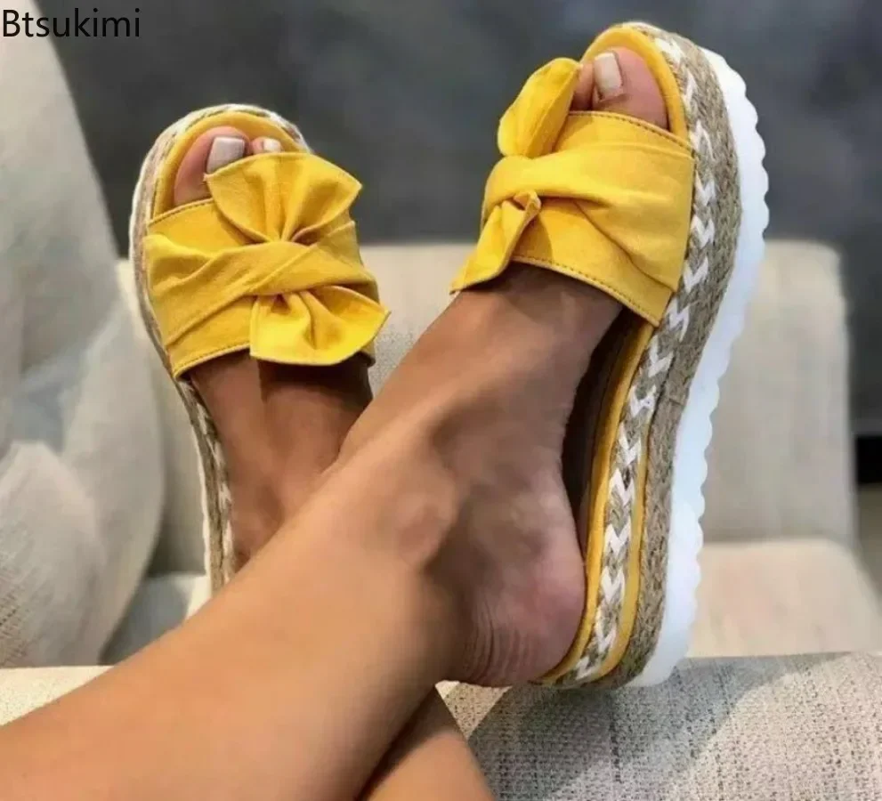 New 2025 Summer Sandals Women High Heels Beach Outdoor Slippers Sandals Shoes Female Platform Bow Tie Slippers Summer Wear Shoes
New 2025 Summer Sandals Women High Heels Beach Outdoor Slippers Sandals Shoes Female Platform Bow Tie Slippers Summer Wear Shoes