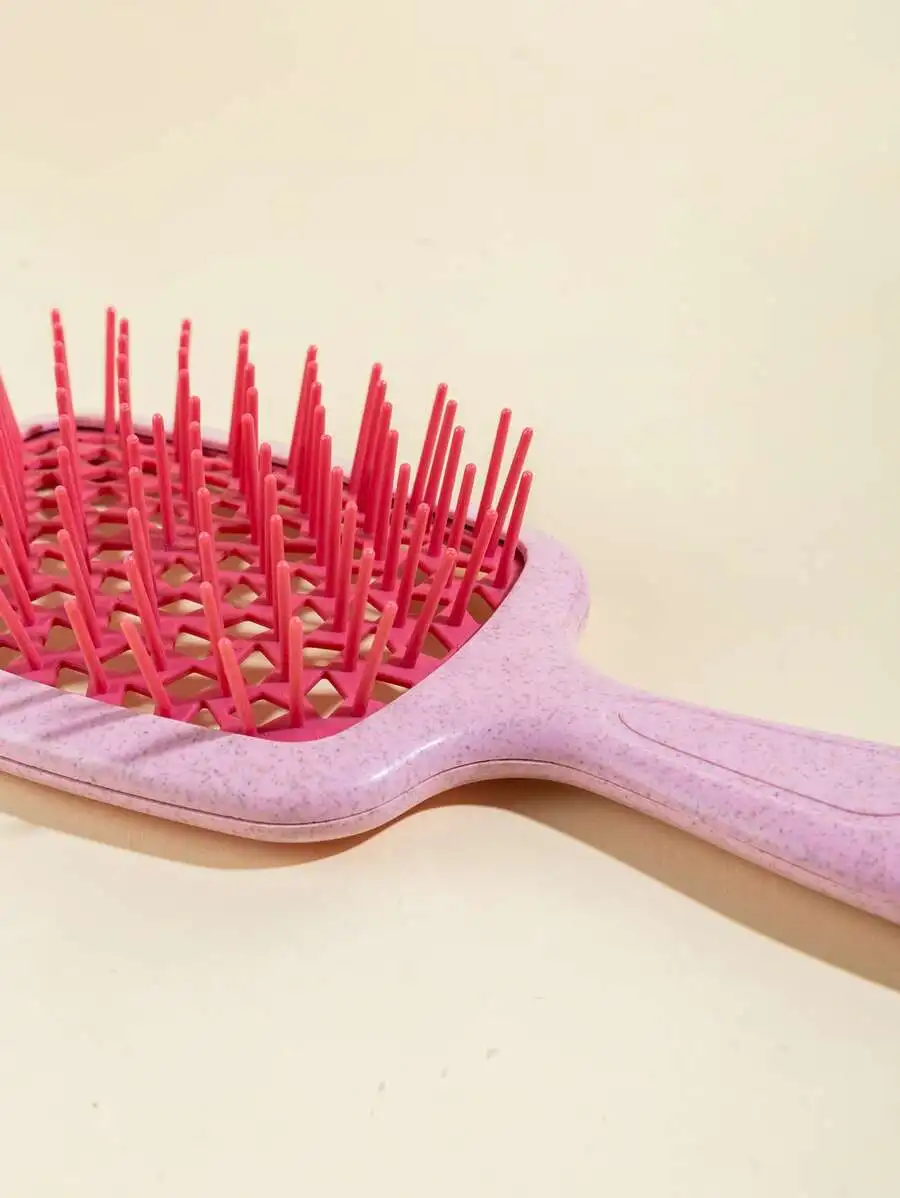 Pink Hollow Hair Brush With Flexible Bristles, Plastic Material, For All Hair Types
Pink Hollow Hair Brush With Flexible Bristles, Plastic Material, For All Hair Types