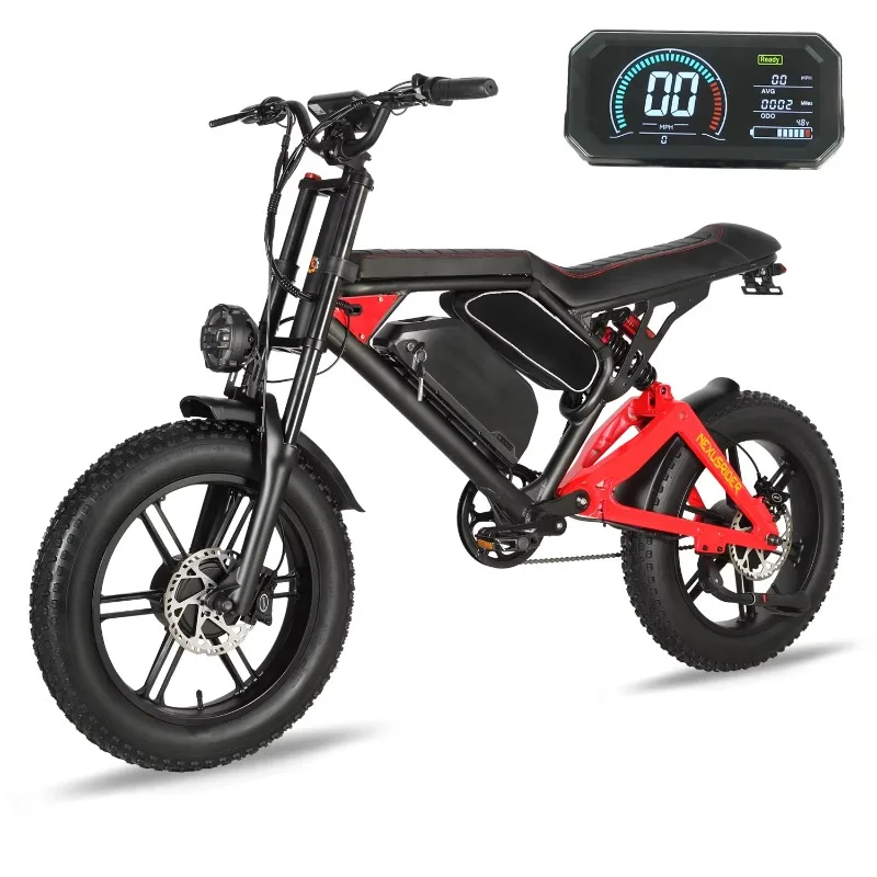 Vintage-Style 48V Fat Tire Electric Bike 2000W Dual Motor Lithium Battery LED Display Digital Smart EBIKE
Vintage-Style 48V Fat Tire Electric Bike 2000W Dual Motor Lithium Battery LED Display Digital Smart EBIKE