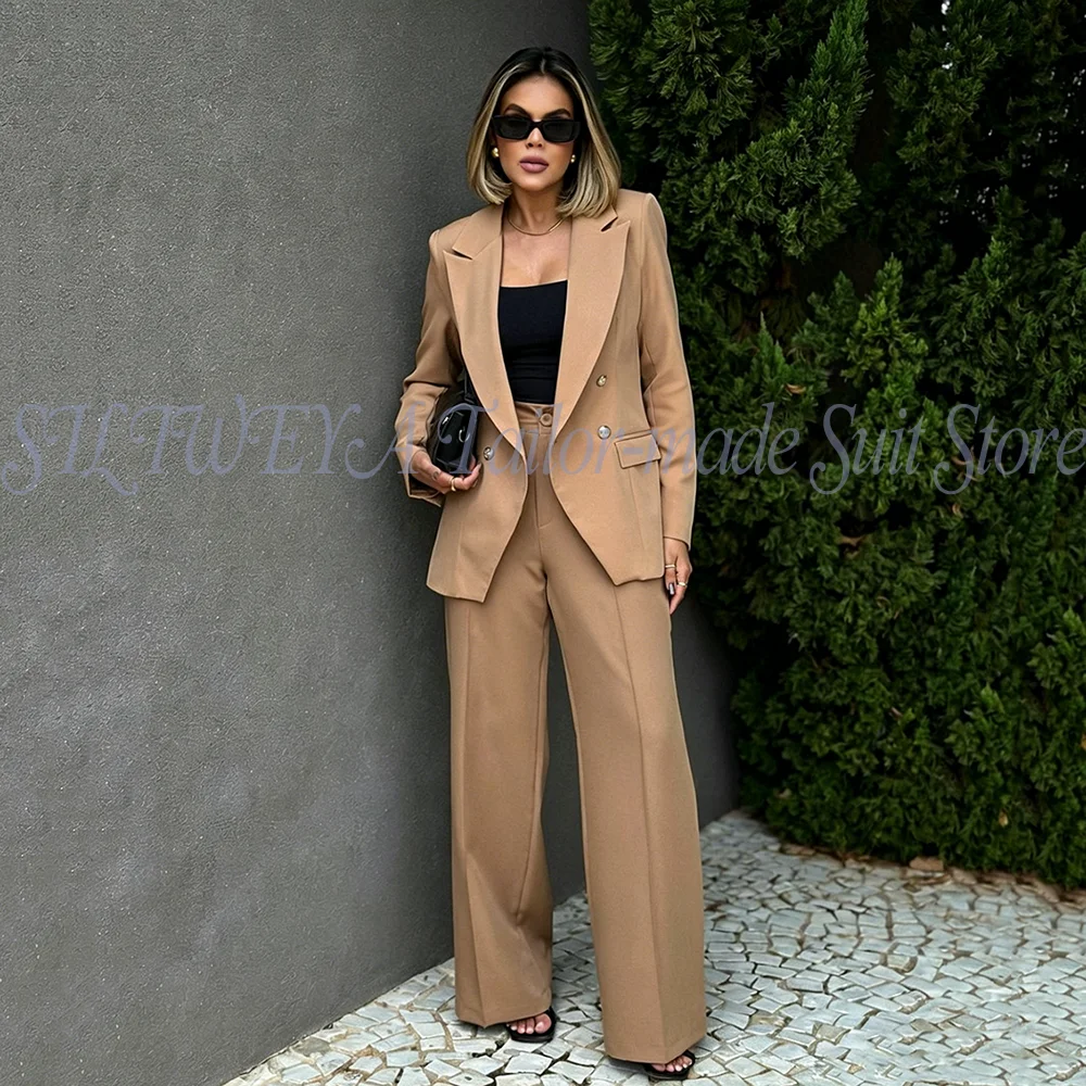 Elegant Double Breasted 2 Pieces Blazer+Pants Spring New Lady Office Chic Outfit Women's Temperament Smart Casual Blazer Set
Elegant Double Breasted 2 Pieces Blazer+Pants Spring New Lady Office Chic Outfit Women's Temperament Smart Casual Blazer Set