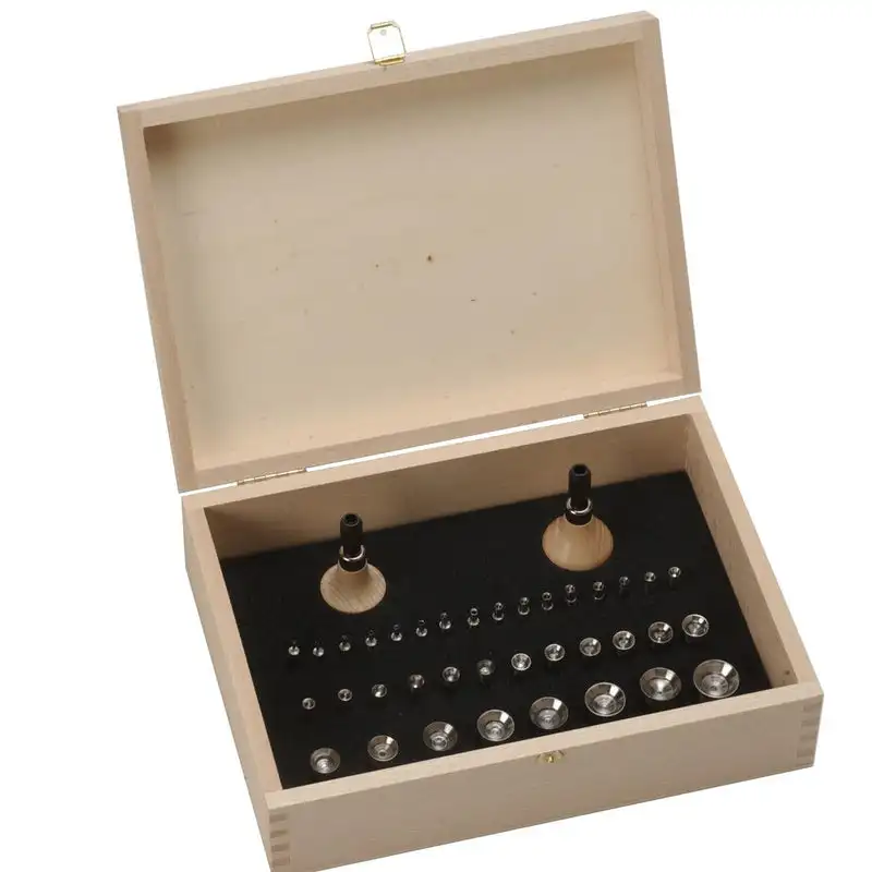 ASIC Master Bezel Punch Set 36pcs 1.5-20.0mm Steel Punches for Jewelry Stone Bezel Setting with 2 Wood Handles Storage Case
ASIC Master Bezel Punch Set 36pcs 1.5-20.0mm Steel Punches for Jewelry Stone Bezel Setting with 2 Wood Handles Storage Case