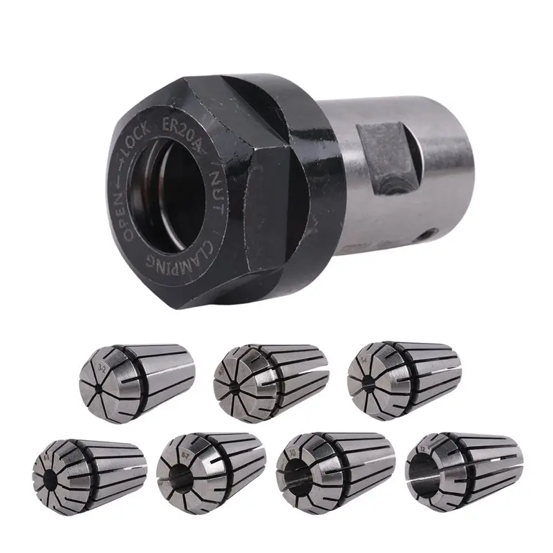 HRBAJ-1Set C25 ER20 +7Pcs 3 -12Mm Collet Chuck Motor Shaft Extension Rod Spindle Collet Lathe Tools Holder
HRBAJ-1Set C25 ER20 +7Pcs 3 -12Mm Collet Chuck Motor Shaft Extension Rod Spindle Collet Lathe Tools Holder