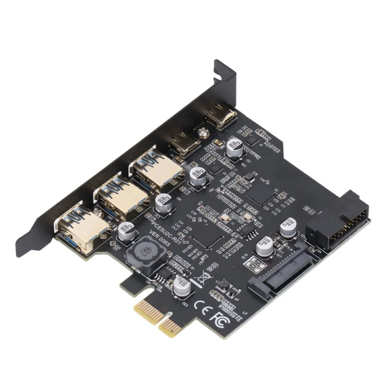 PCIe To USB 3.2 Gen 1 Card 5Gbps 3 USB Type A 2 USB Type C 5 Port PCI Express Expansion Card For Win For Linux
PCIe To USB 3.2 Gen 1 Card 5Gbps 3 USB Type A 2 USB Type C 5 Port PCI Express Expansion Card For Win For Linux