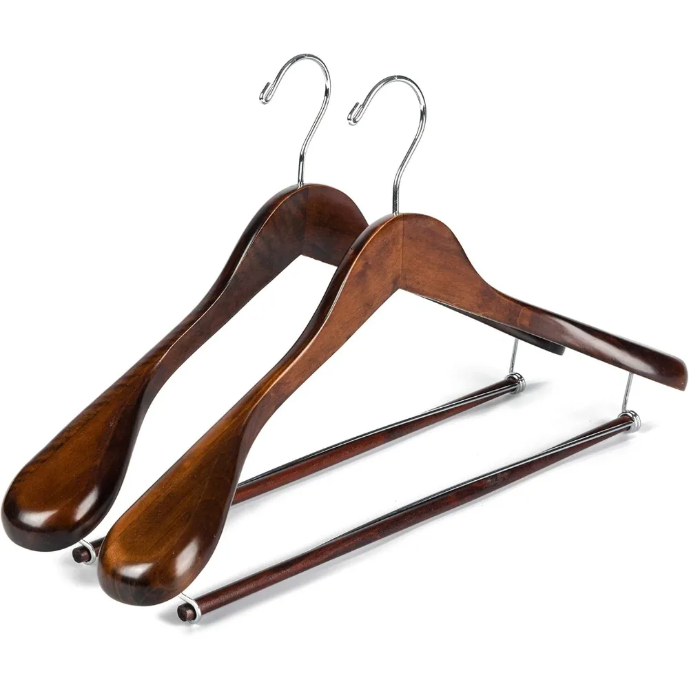 Luxury Wide Shoulder Wooden Hangers 2 Pack, with Locking Bar, Smooth Retro Finish Wood Suit Hanger Coat Hanger for Closet, Holds
Luxury Wide Shoulder Wooden Hangers 2 Pack, with Locking Bar, Smooth Retro Finish Wood Suit Hanger Coat Hanger for Closet, Holds