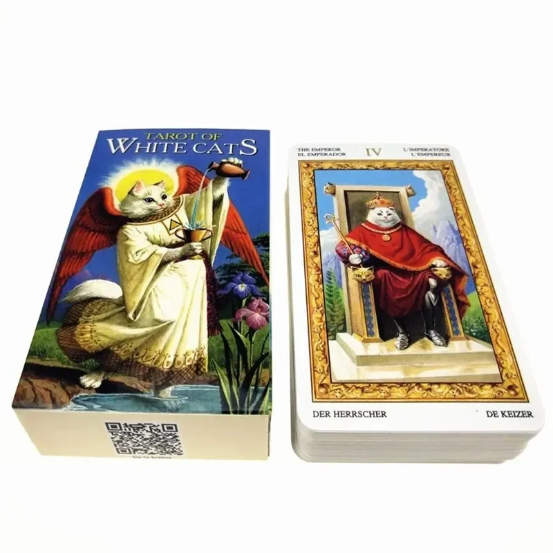 1pcs New White cat tarot cards A 78 Oracle board games English Cute cat Tarot deck playing games party family games
1pcs New White cat tarot cards A 78 Oracle board games English Cute cat Tarot deck playing games party family games