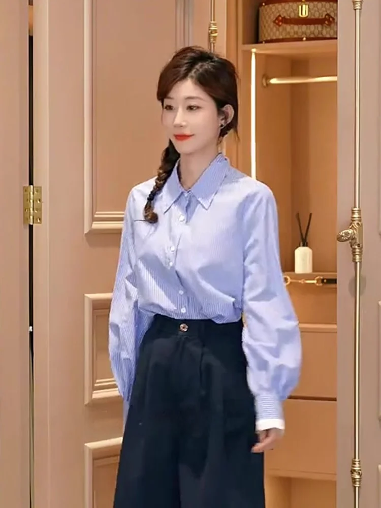 Donna Women's Ele Commute Loose Stripe irt Spring mat Sle Trendy Versatile Slimming Top Long Sve Regular Le...
Donna Women's Ele Commute Loose Stripe irt Spring mat Sle Trendy Versatile Slimming Top Long Sve Regular Le...