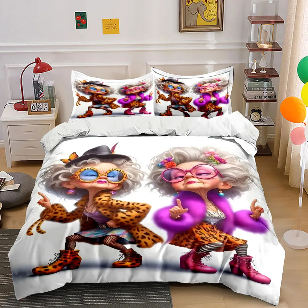 Older women dressed in retro fashion Pattern Duvet Cover Set Digital Print Colorful Polyester Bedding with Zipper Closur gifts
Older women dressed in retro fashion Pattern Duvet Cover Set Digital Print Colorful Polyester Bedding with Zipper Closur gifts