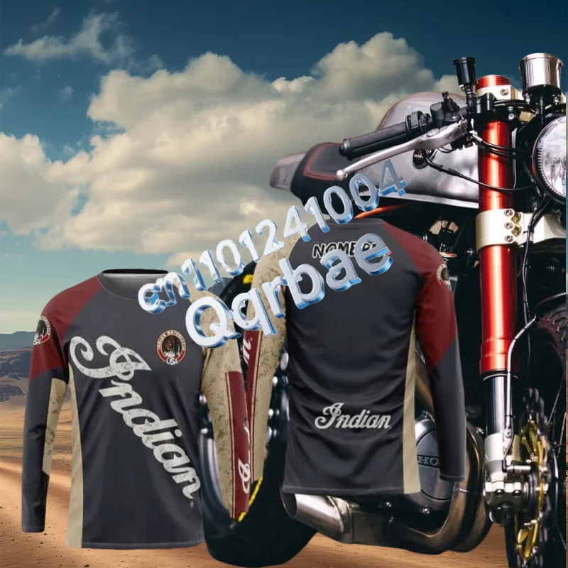 2025 Men's Quick-drying Locomotive Long-sleeved T-shirt Indian Motorcycle Comfortable Sports Racing Suit High-end Breathable Top
2025 Men's Quick-drying Locomotive Long-sleeved T-shirt Indian Motorcycle Comfortable Sports Racing Suit High-end Breathable Top