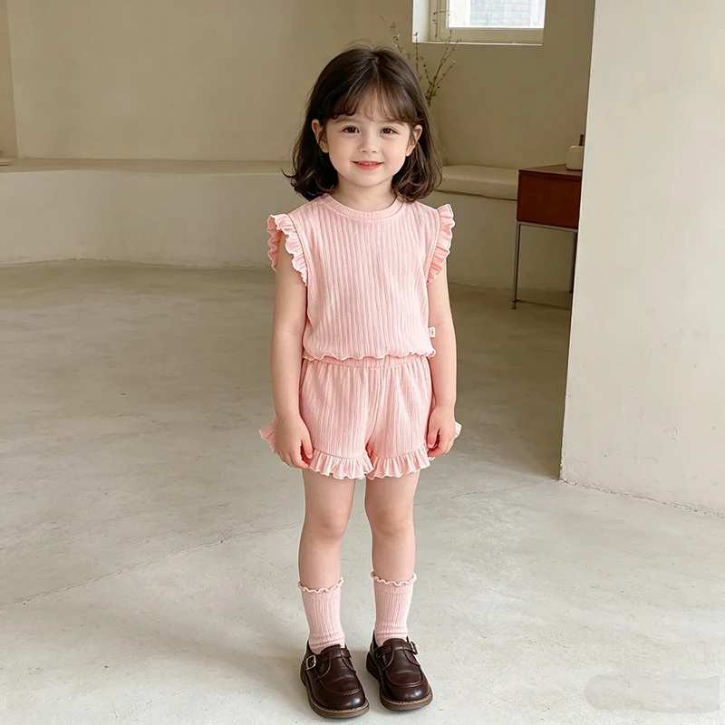 2026 New Summer 0-5Yrs Kids Clothes Suit Sleeveless Cotton Solid Color Vest+Shorts Infant Baby Girls Clothing Set
2026 New Summer 0-5Yrs Kids Clothes Suit Sleeveless Cotton Solid Color Vest+Shorts Infant Baby Girls Clothing Set