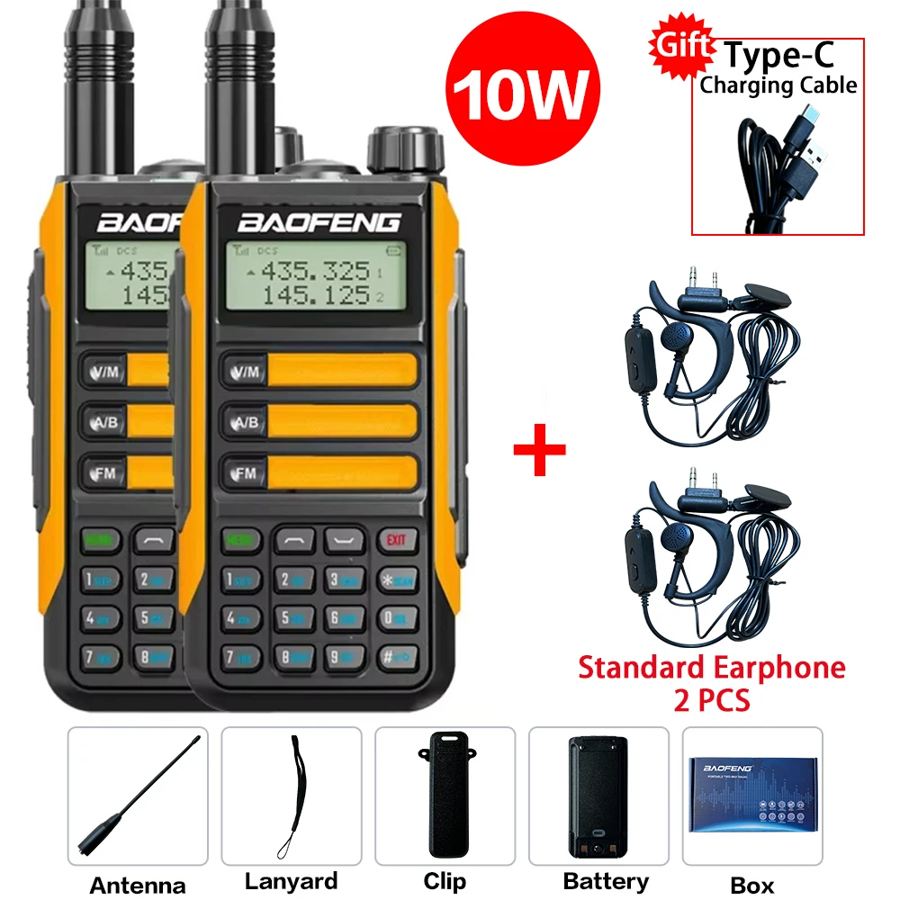 2PCS NEW Baofeng UV 16 Max V2 High Power Upgraded Of UV9R UV5R Walkie Talkie IP68 Waterproof 50KM Long Range Dual Band Ham Radio
2PCS NEW Baofeng UV 16 Max V2 High Power Upgraded Of UV9R UV5R Walkie Talkie IP68 Waterproof 50KM Long Range Dual Band Ham Radio
