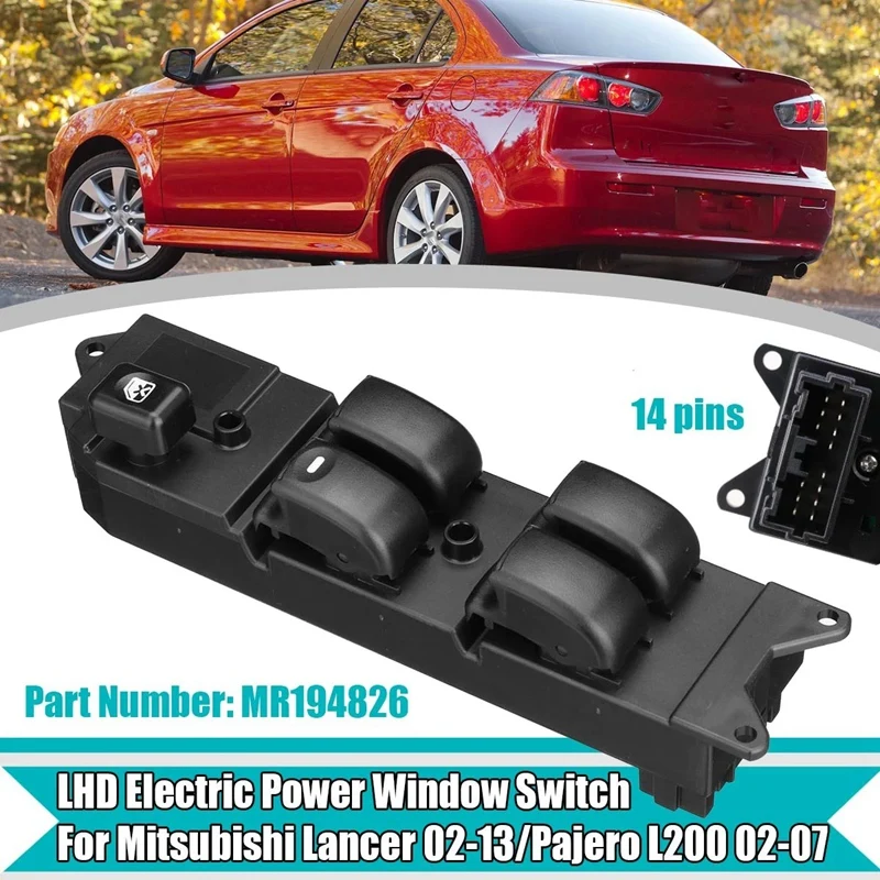 Выключатель оконный автомобильный LHD черный Электрический для Mitsubishi Lancer 2002-2013 Pajero L200 2002-2007 MR194826
Выключатель оконный автомобильный LHD черный Электрический для Mitsubishi Lancer 2002-2013 Pajero L200 2002-2007 MR194826