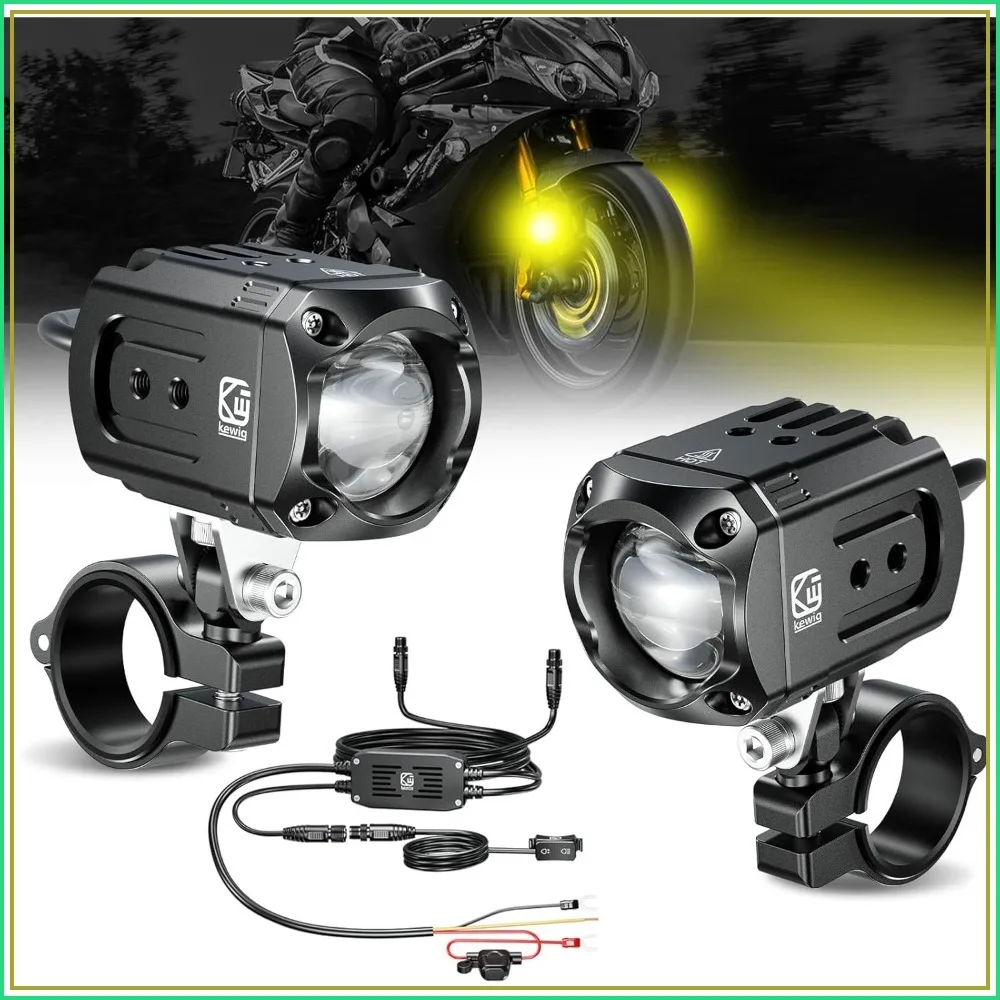 60W Motorcycle Auxiliary LED Light Kit White/Amber Fog Light with Mount Brackets Wire Harness Waterproof Offroad Work Lights for Truck Car
60W Motorcycle Auxiliary LED Light Kit White/Amber Fog Light with Mount Brackets Wire Harness Waterproof Offroad Work Lights for Truck Car
