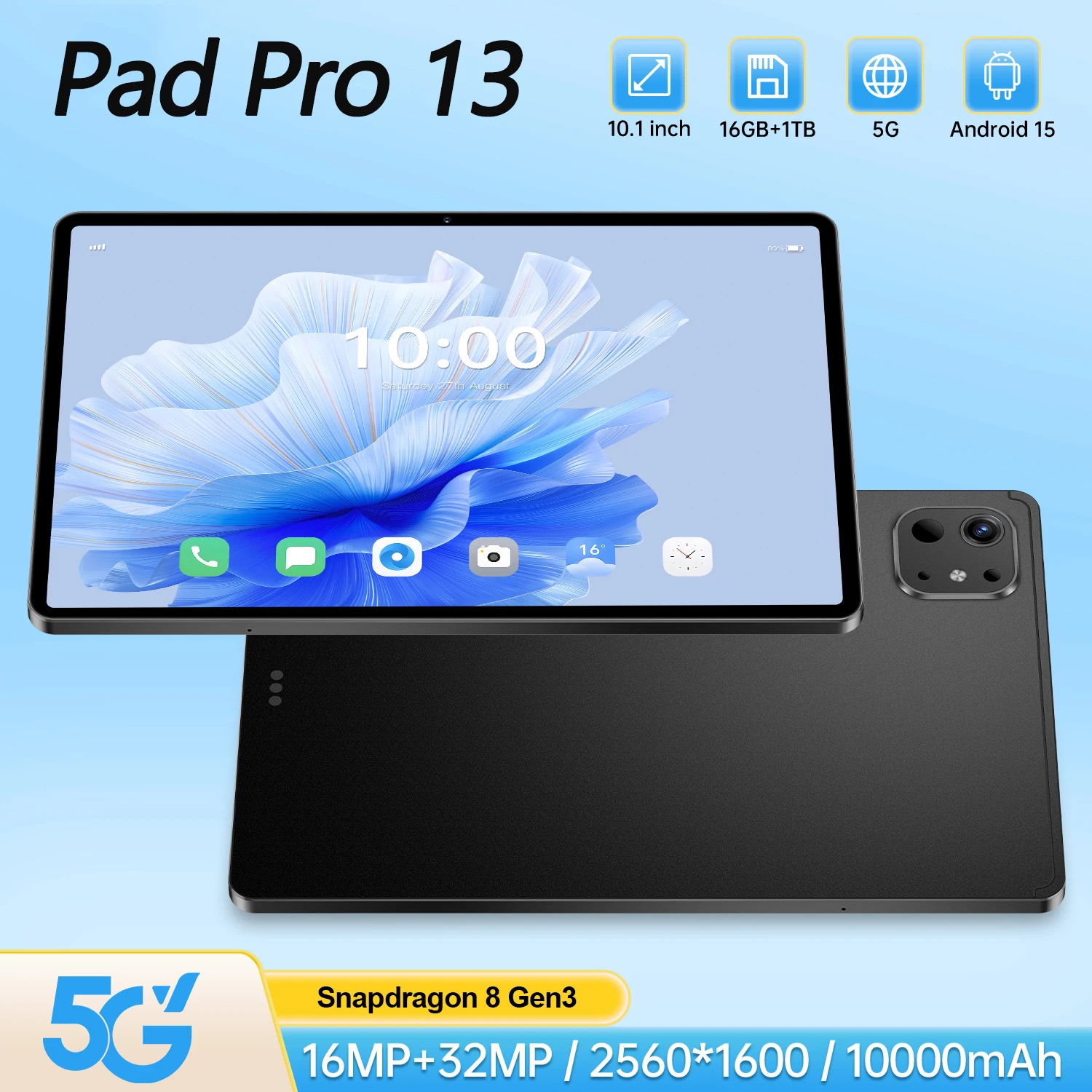 ГОРЯЧАЯ НОВИНКА 2026: Планшет Pad Pro 13, 10.1 дюйма, 16 ГБ + 1 ТБ, две SIM-карты, 10000 мАч, Android 15, Wi-Fi + GPS, 5G, глобальная версия
ГОРЯЧАЯ НОВИНКА 2026: Планшет Pad Pro 13, 10.1 дюйма, 16 ГБ + 1 ТБ, две SIM-карты, 10000 мАч, Android 15, Wi-Fi + GPS, 5G, глобальная версия