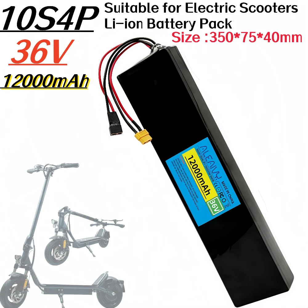 36V 12Ah Rechargeable Lithium Battery Pack 18650 10S4P 500W Power Modified for Xiaomi M365 Electric Scooter Battery with BMS.
36V 12Ah Rechargeable Lithium Battery Pack 18650 10S4P 500W Power Modified for Xiaomi M365 Electric Scooter Battery with BMS.