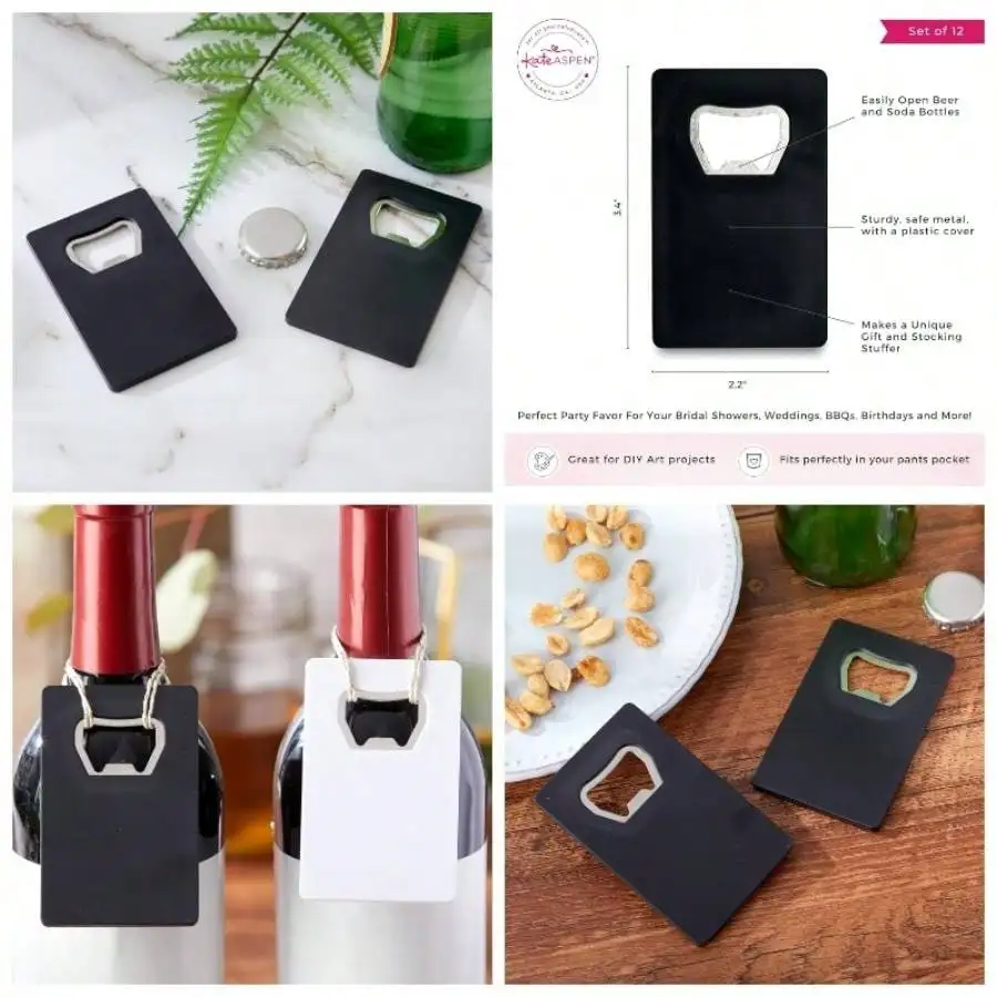 Black Credit Card Beer Bottle Opener, Set Of 12, Party Favor And Bar, One Size
Black Credit Card Beer Bottle Opener, Set Of 12, Party Favor And Bar, One Size