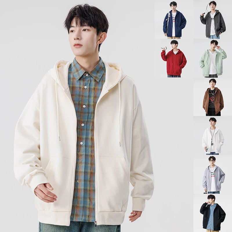 Pure Color Hoodie Cardigan Men's Loose Fit Autumn New Sle Retro Japanese Streetwear Cool Brand Haome Trendy Jaet
Pure Color Hoodie Cardigan Men's Loose Fit Autumn New Sle Retro Japanese Streetwear Cool Brand Haome Trendy Jaet