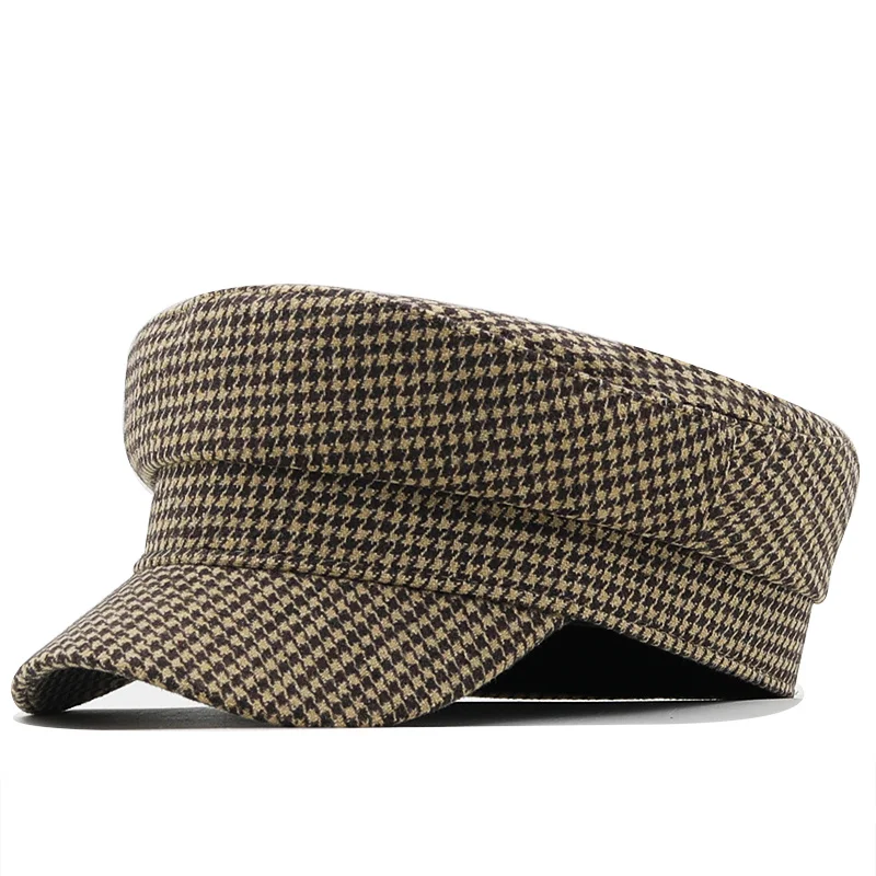 Classic Winter Wool Military Hat Fashion Hats For Women Female Flat Army Cap Salior Hat Girl Visor Travel Vintage Plaid Berets
Classic Winter Wool Military Hat Fashion Hats For Women Female Flat Army Cap Salior Hat Girl Visor Travel Vintage Plaid Berets