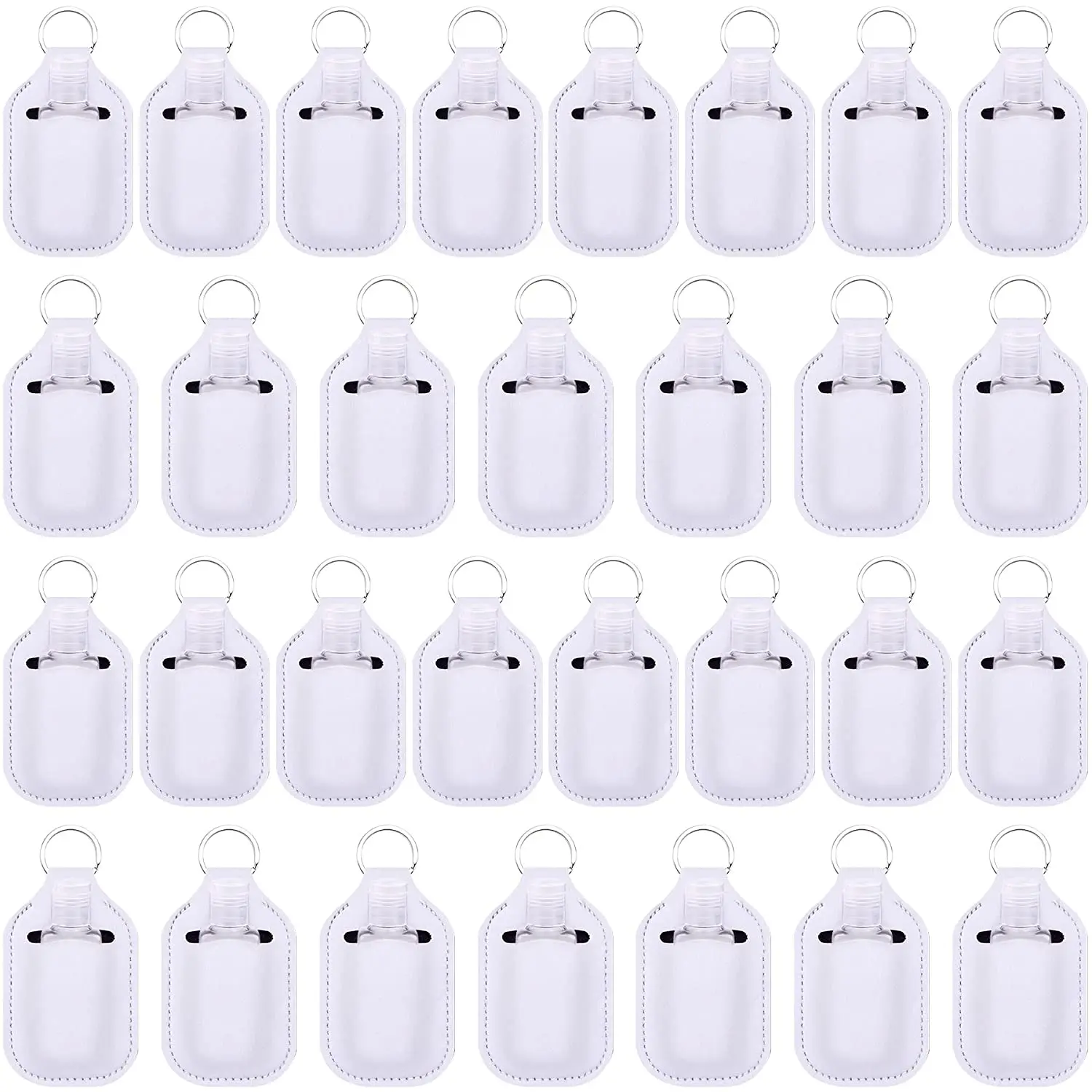 30set Empty Travel Size Hand Sanitizer Bottles with Keychain Holder Backpack Purse Pendant Black White Key Chains Accessories
30set Empty Travel Size Hand Sanitizer Bottles with Keychain Holder Backpack Purse Pendant Black White Key Chains Accessories