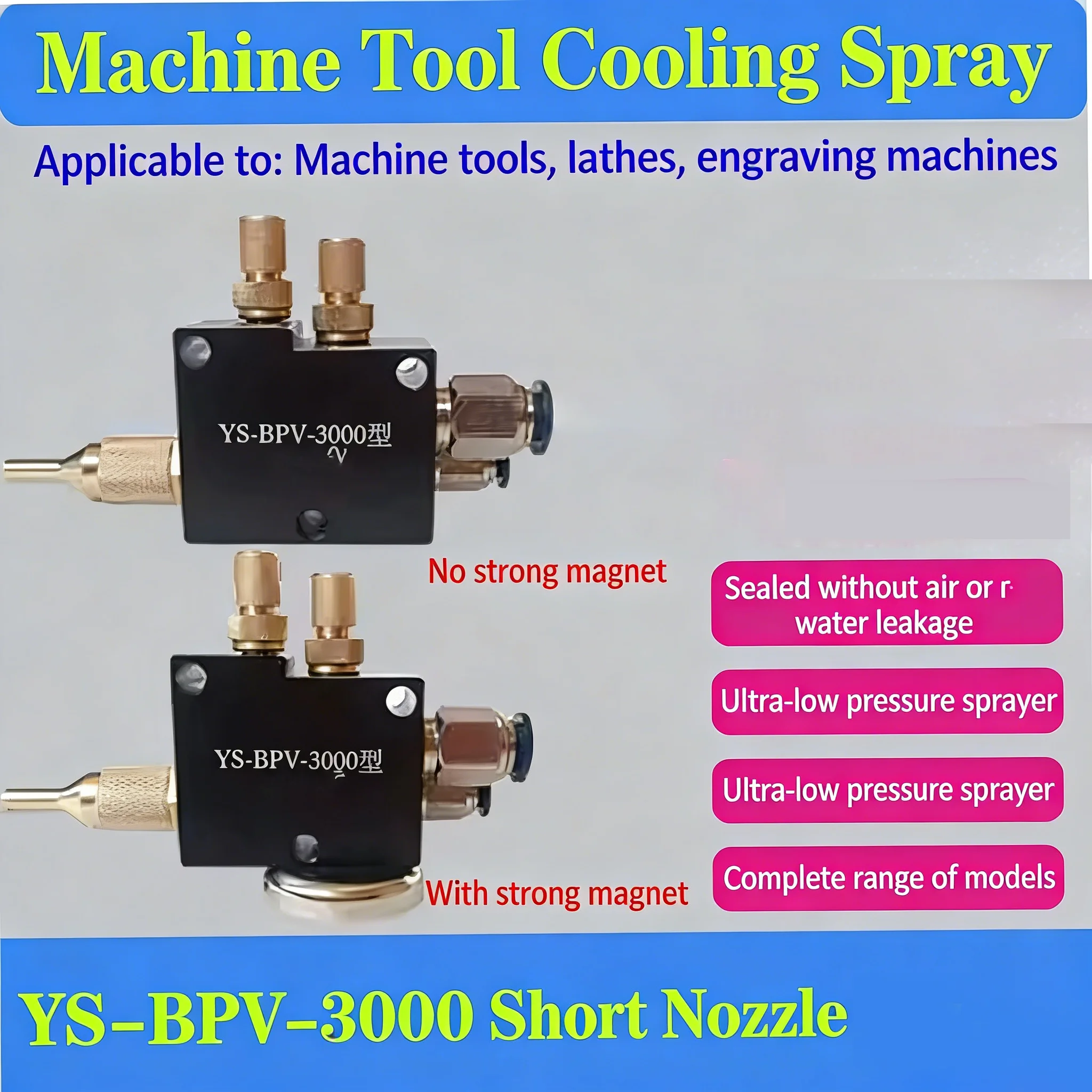 Cooling Sprayer BPV3000 Hoses Cool Mist Coolant Lathe Milling Drill Lubrication Spray for Air Pipe CNC Unit Engraving Machine
Cooling Sprayer BPV3000 Hoses Cool Mist Coolant Lathe Milling Drill Lubrication Spray for Air Pipe CNC Unit Engraving Machine