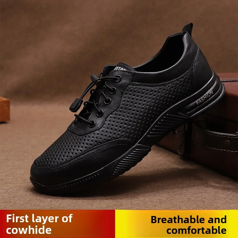 New Summer 2026 Top Layer Cowhide Hollow Leather Shoes for Men Casual Men's Loafers Fashionable Comfortable Breathable Sneakers
New Summer 2026 Top Layer Cowhide Hollow Leather Shoes for Men Casual Men's Loafers Fashionable Comfortable Breathable Sneakers