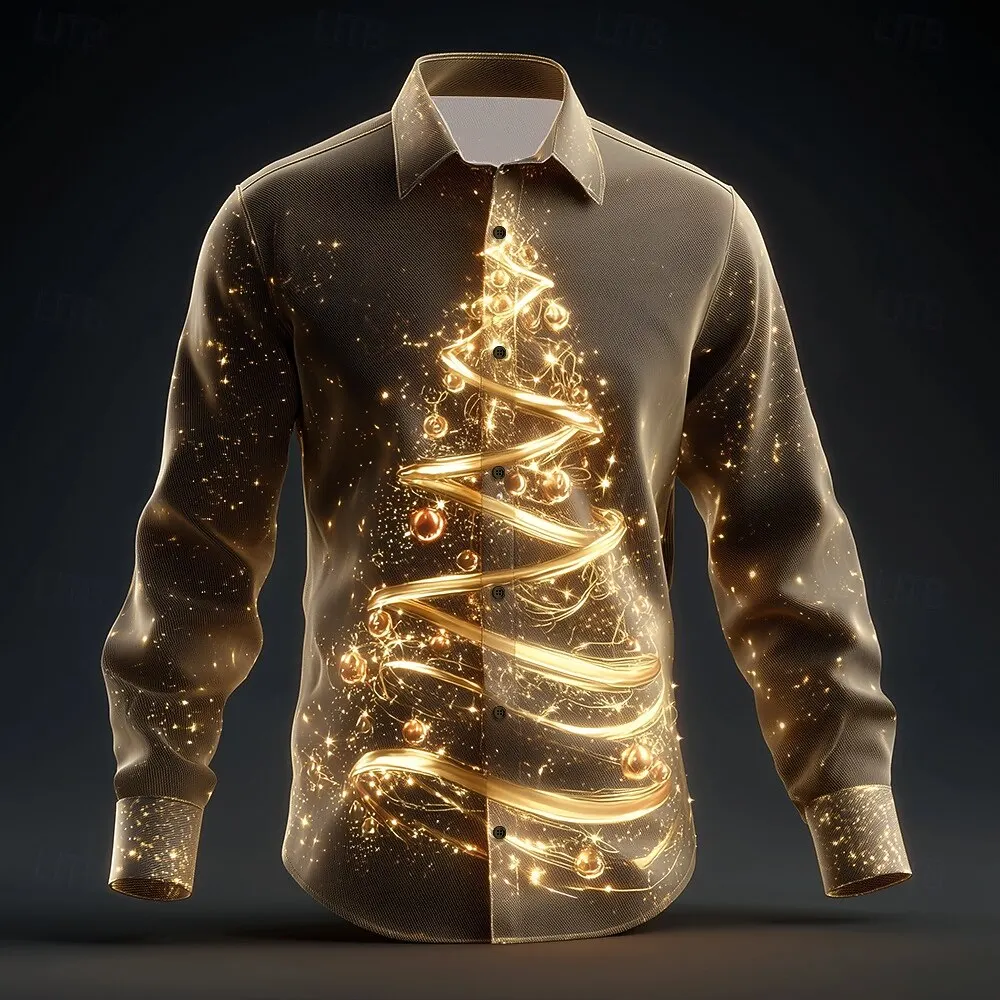 2025 Men's Christmas Tree Sparkling Glitter Christmas Light Shirt Button Up Shirt Long Sleeve Funny Christmas Gifts Holiday Wear
2025 Men's Christmas Tree Sparkling Glitter Christmas Light Shirt Button Up Shirt Long Sleeve Funny Christmas Gifts Holiday Wear