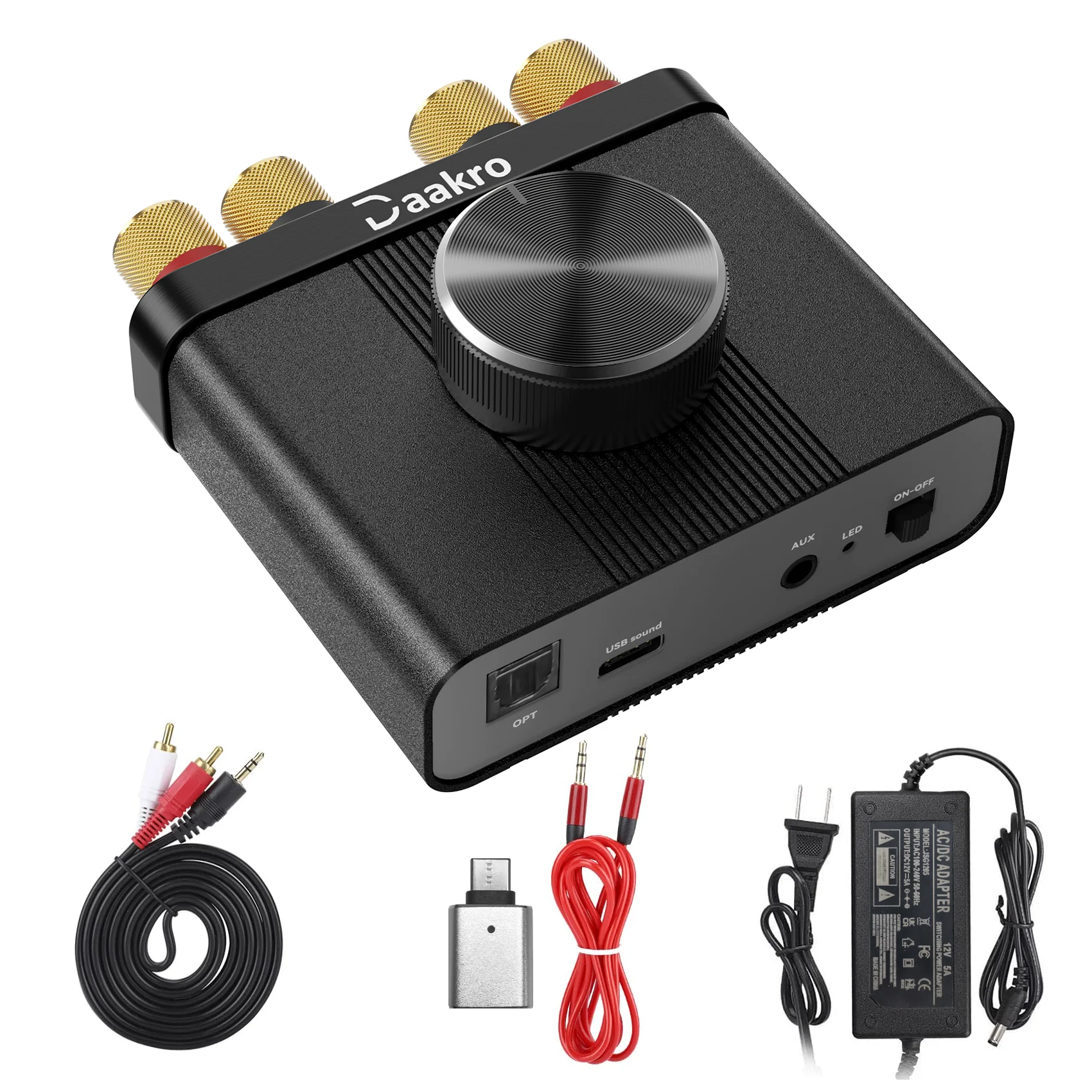 US Plug HiFi Bluetooth 5.0 Power Amplifier Mini TPA3116 Digital Class D Desk Stereo Audio Amp for Home Car 50W + 50W
US Plug HiFi Bluetooth 5.0 Power Amplifier Mini TPA3116 Digital Class D Desk Stereo Audio Amp for Home Car 50W + 50W