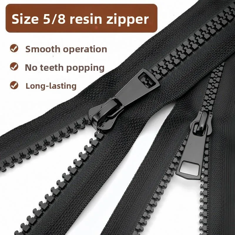 Двухголовочная двухсекционная молния из полимерной смолы с 8 зубцами для пуховиков, верхней одежды, с цепочкой-пуллером
Двухголовочная двухсекционная молния из полимерной смолы с 8 зубцами для пуховиков, верхней одежды, с цепочкой-пуллером