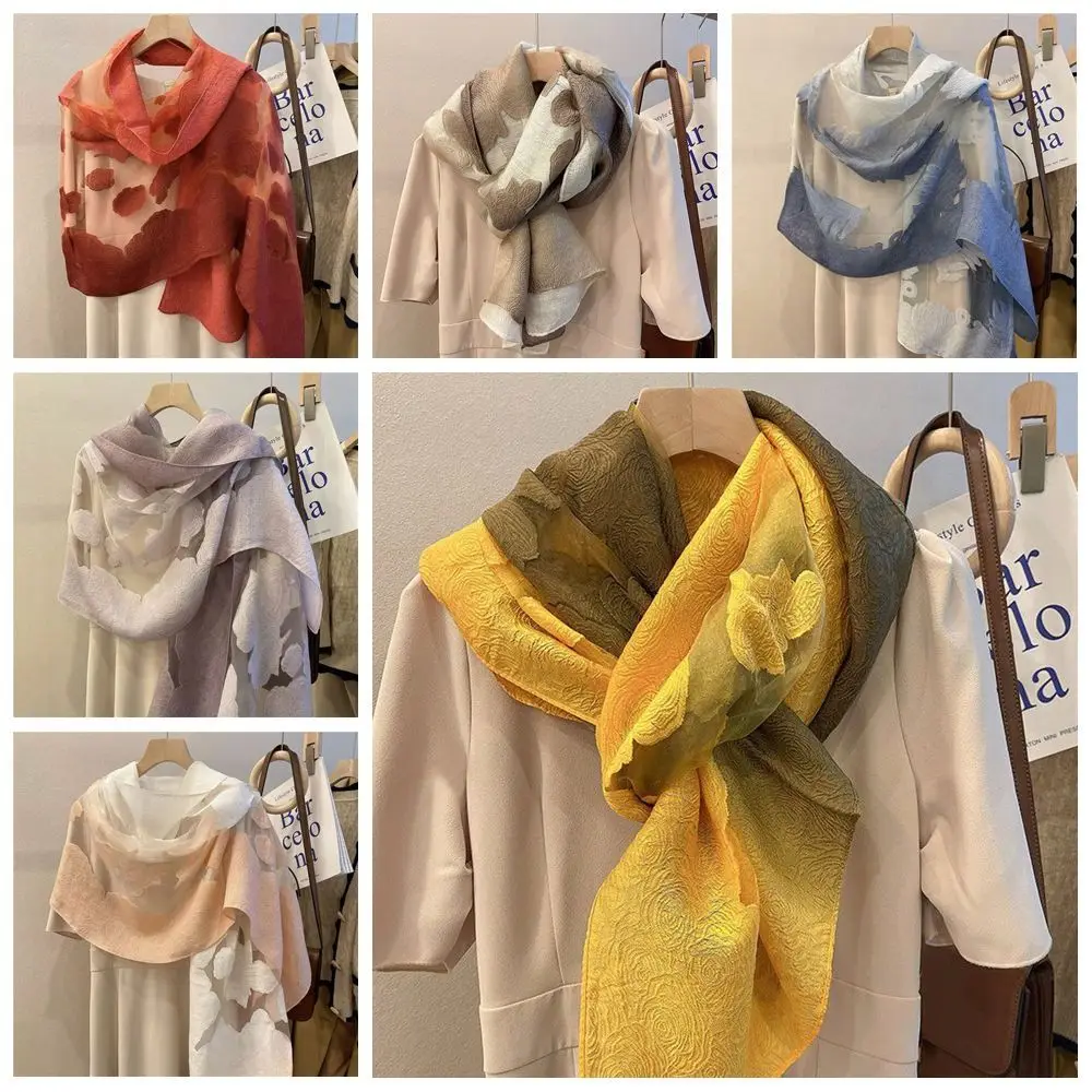Printing Silk Scarf Shawls Sunscreen Transparent Mesh Neck Scarves Korean Style Neckerchief Flower Hijab Wraps Bride/Bridesmaid
Printing Silk Scarf Shawls Sunscreen Transparent Mesh Neck Scarves Korean Style Neckerchief Flower Hijab Wraps Bride/Bridesmaid